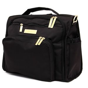 JuJuBe BFF Convertible Unisex Diaper Babybag/Backpack, w/ Changing Pad, Black